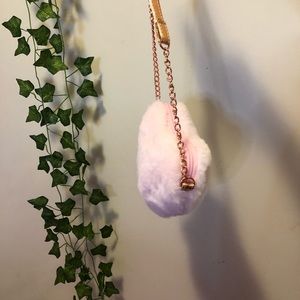 Dollskill Plush Fuzzy Heart Bag Purse